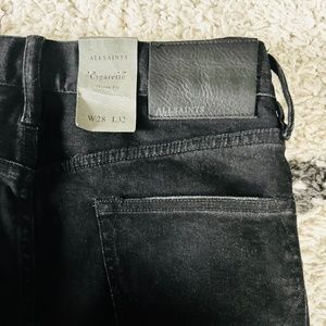 All Saints Cigarette Jeans Jet Black
